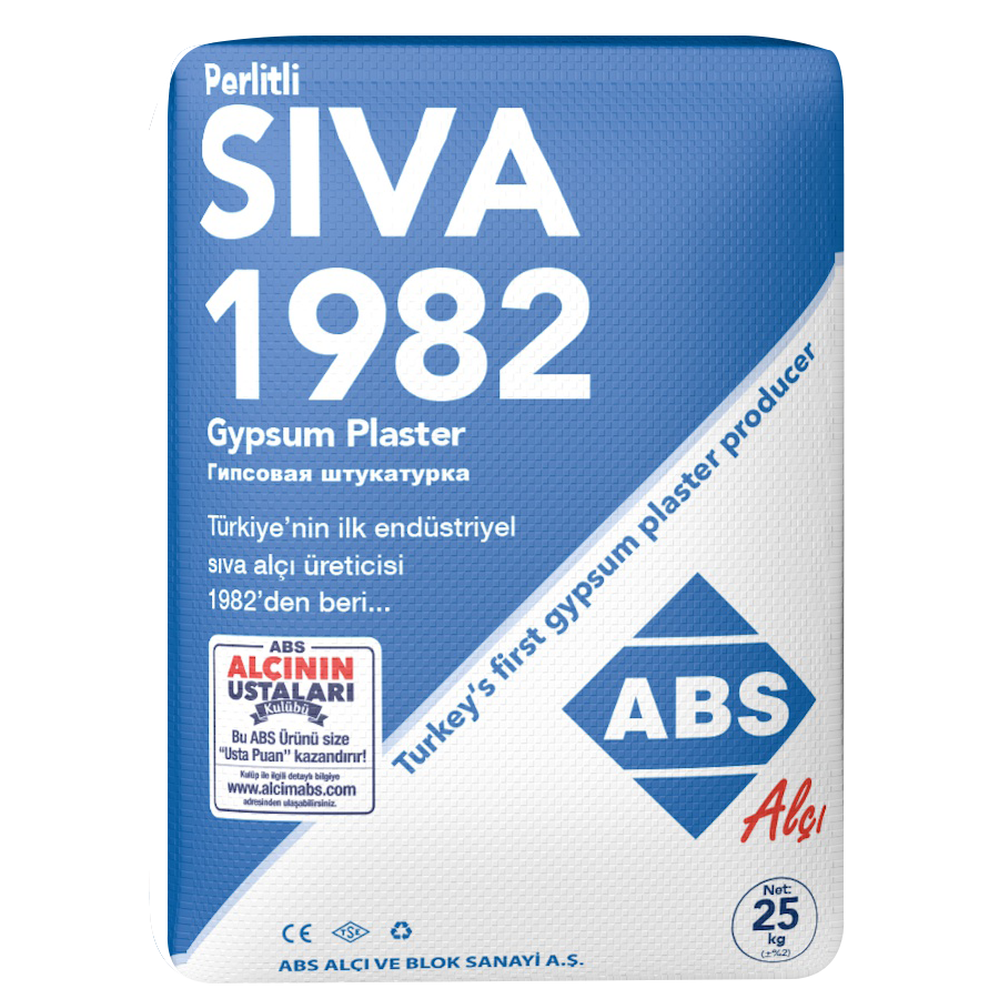Abs Sıva 1982 Perlitli Sıva Alçısı 25kg